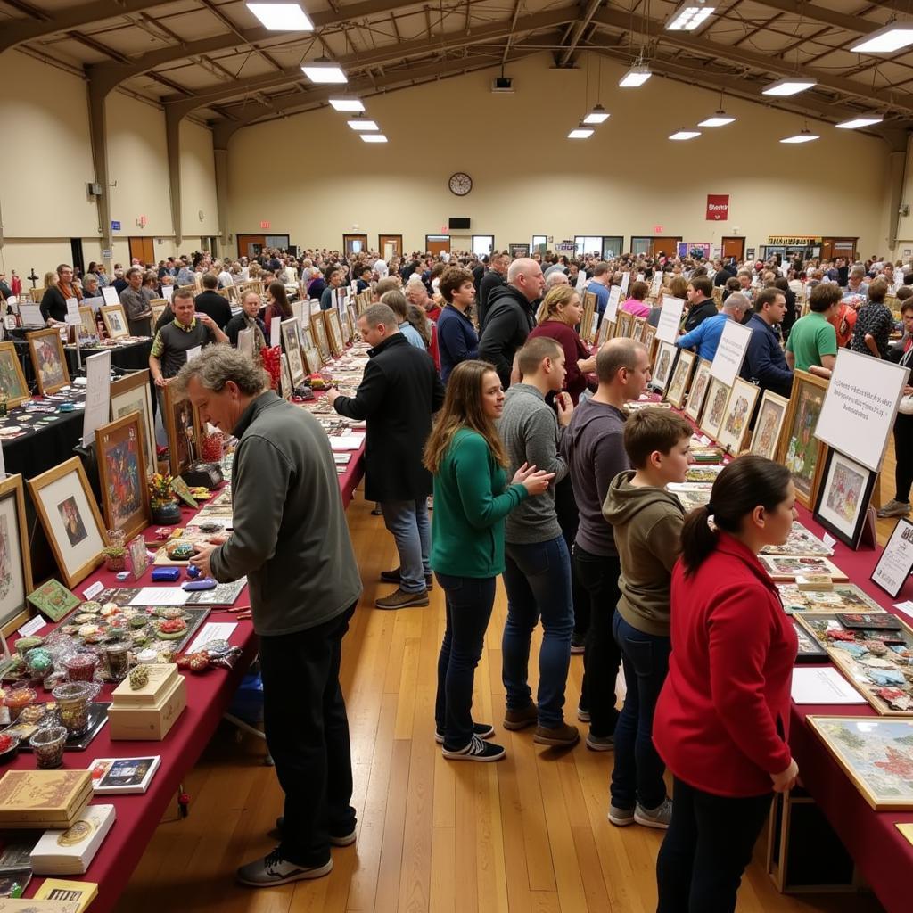 Visitors Browsing at the EJ Thomas Christmas Arts & Crafts Show