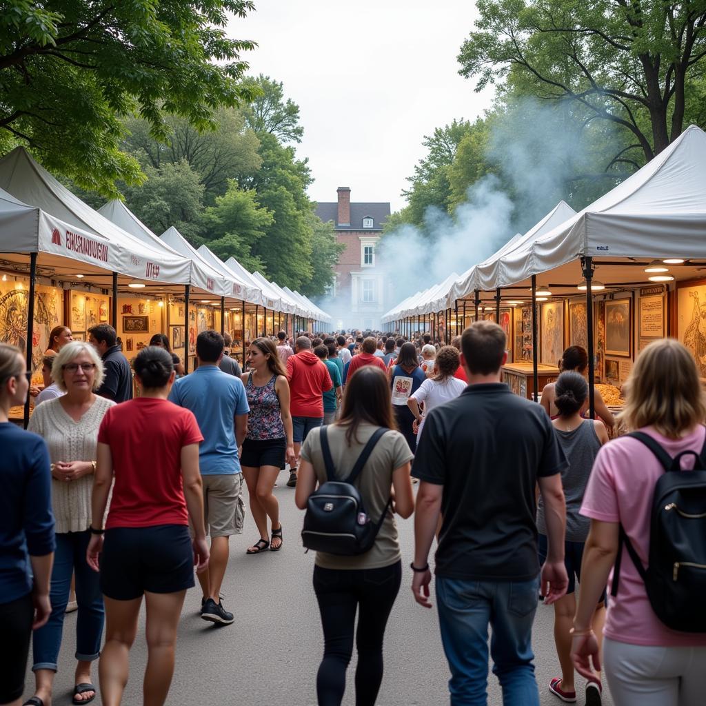 Evanston Art Festival bustling crowd