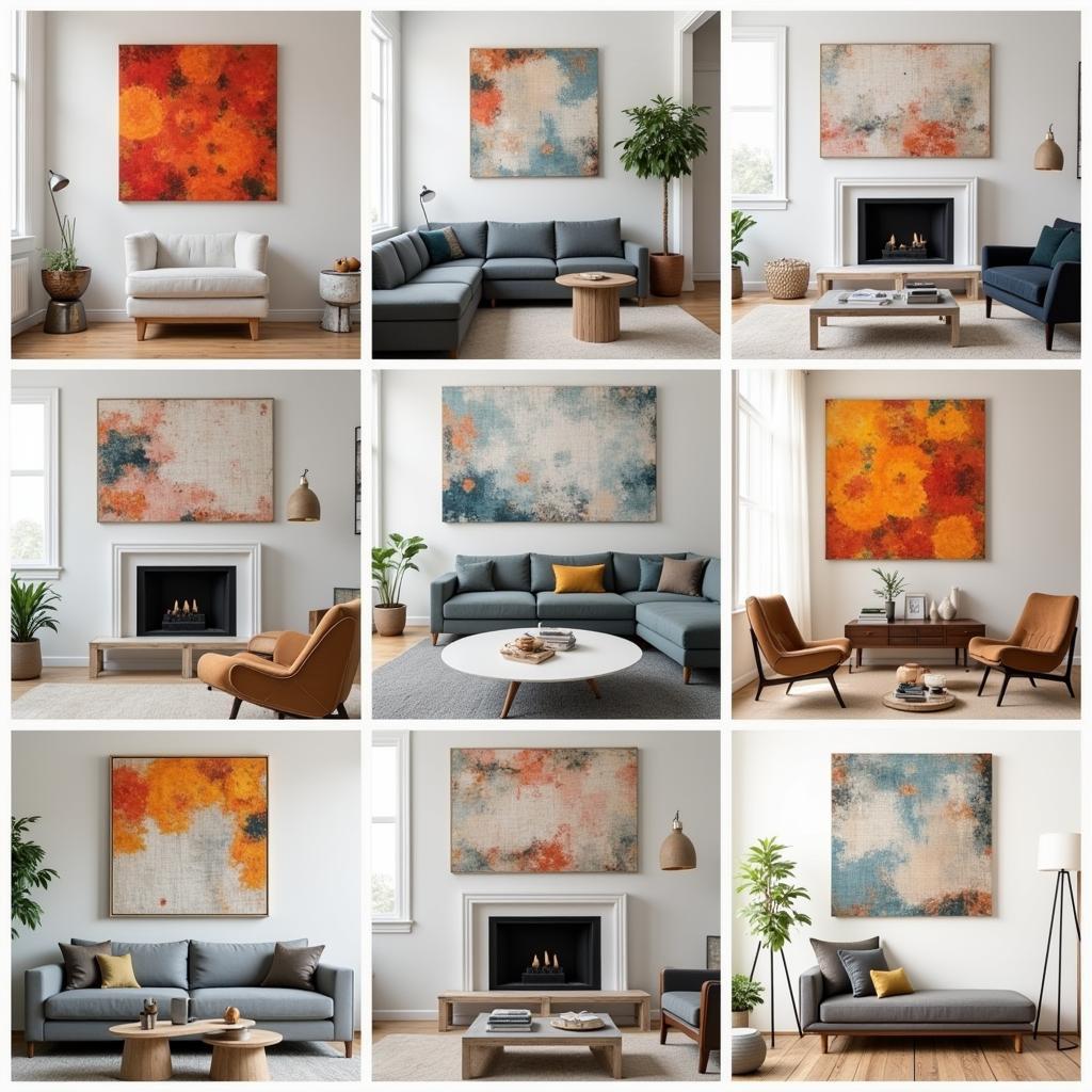 Fabric on Canvas Art in Interior Design