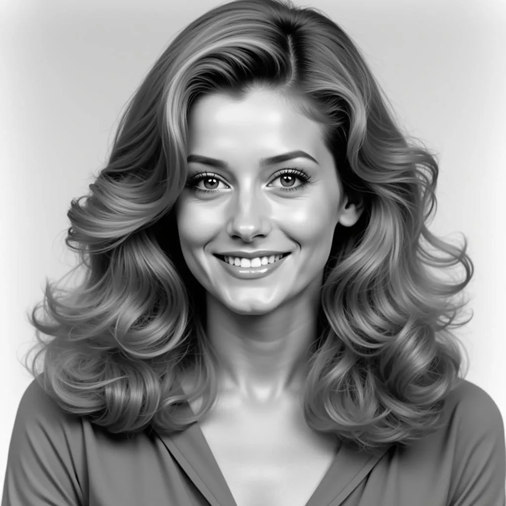 Farrah Fawcett trong một bức chân dung