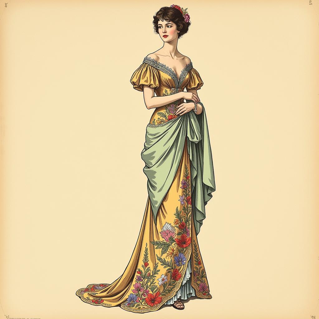 Art Nouveau Fashion Illustration