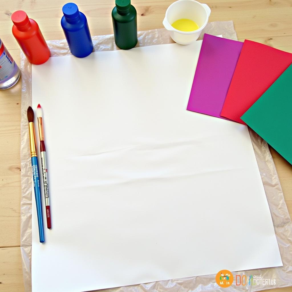 Essential art supplies for creating fathers day handprint crafts