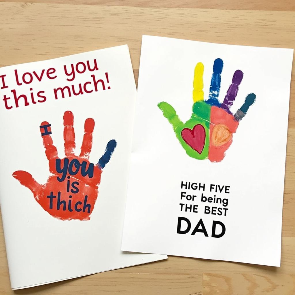 Adorable handprint card ideas for dad