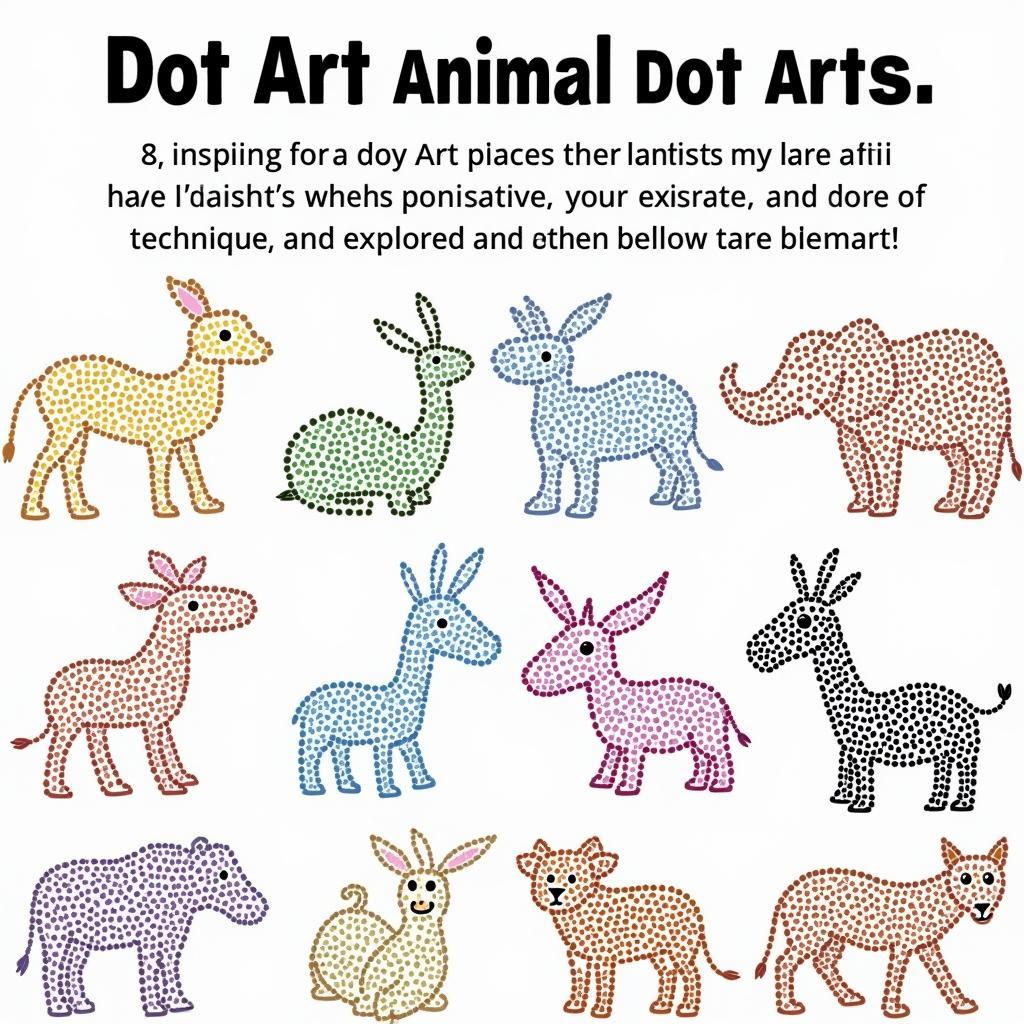 Finished Animal Dot Art Projects Inspiration