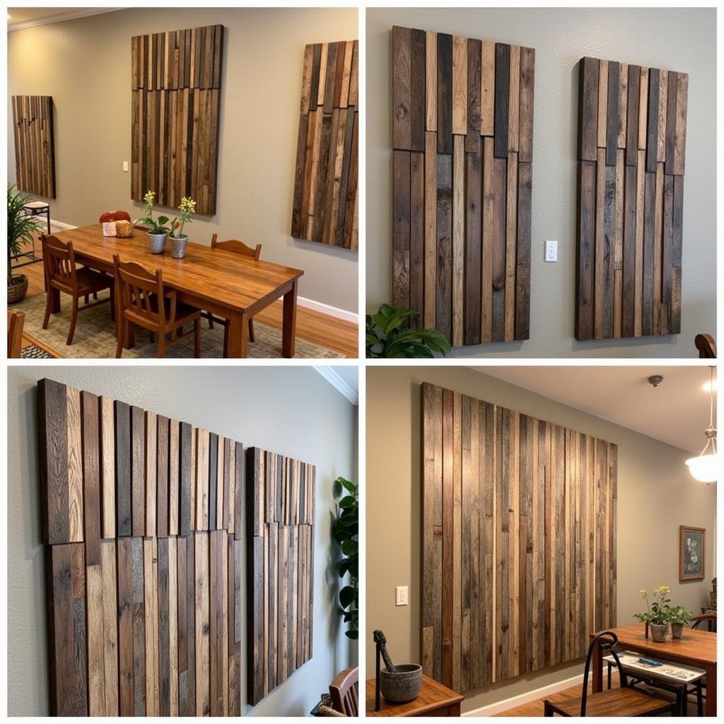 Finished Barrel Stave Wall Art Examples