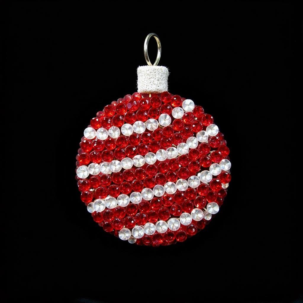 Completed Push Pin Art Christmas Ornament