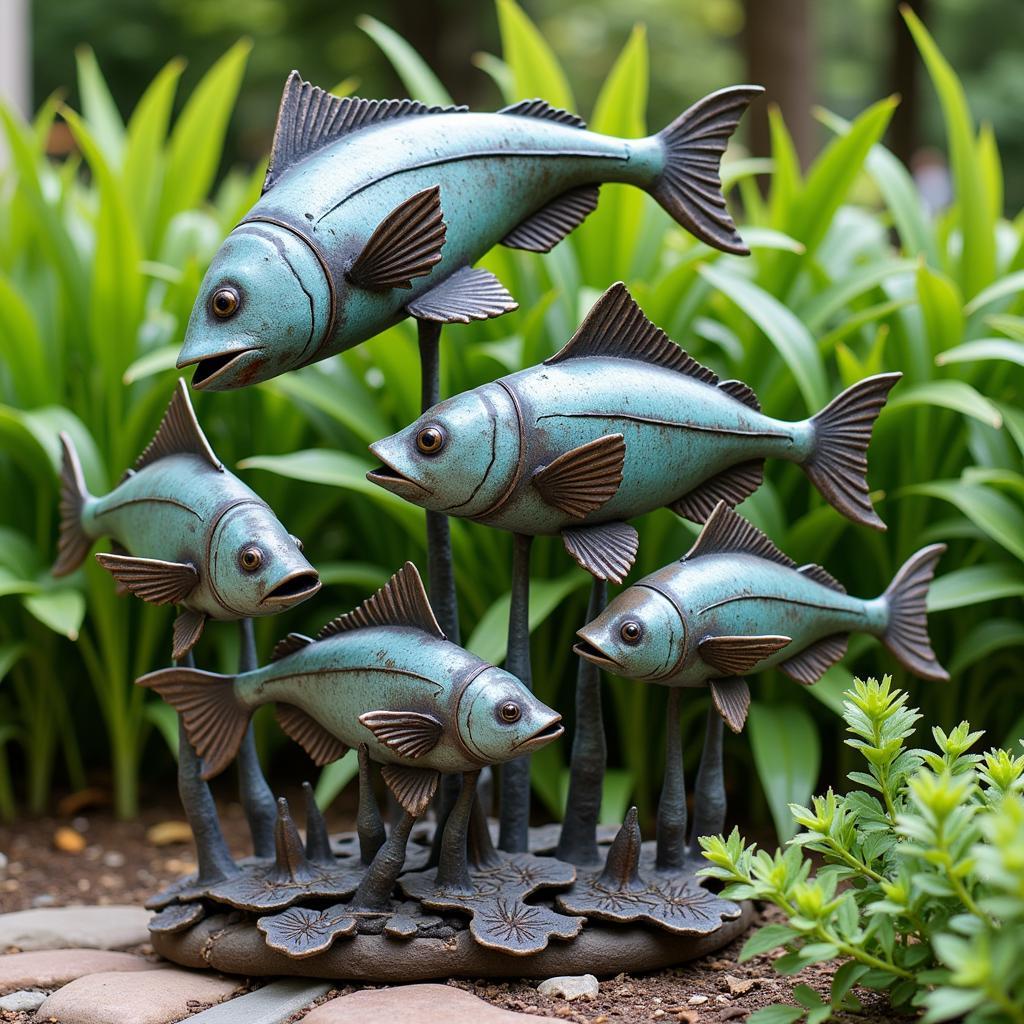 Fish Art Metal Sculpture Garden