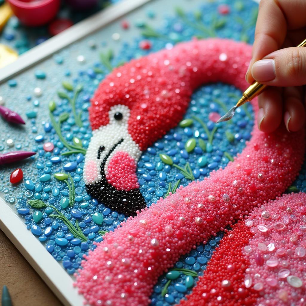 Vibrant Flamingo Diamond Painting Kit