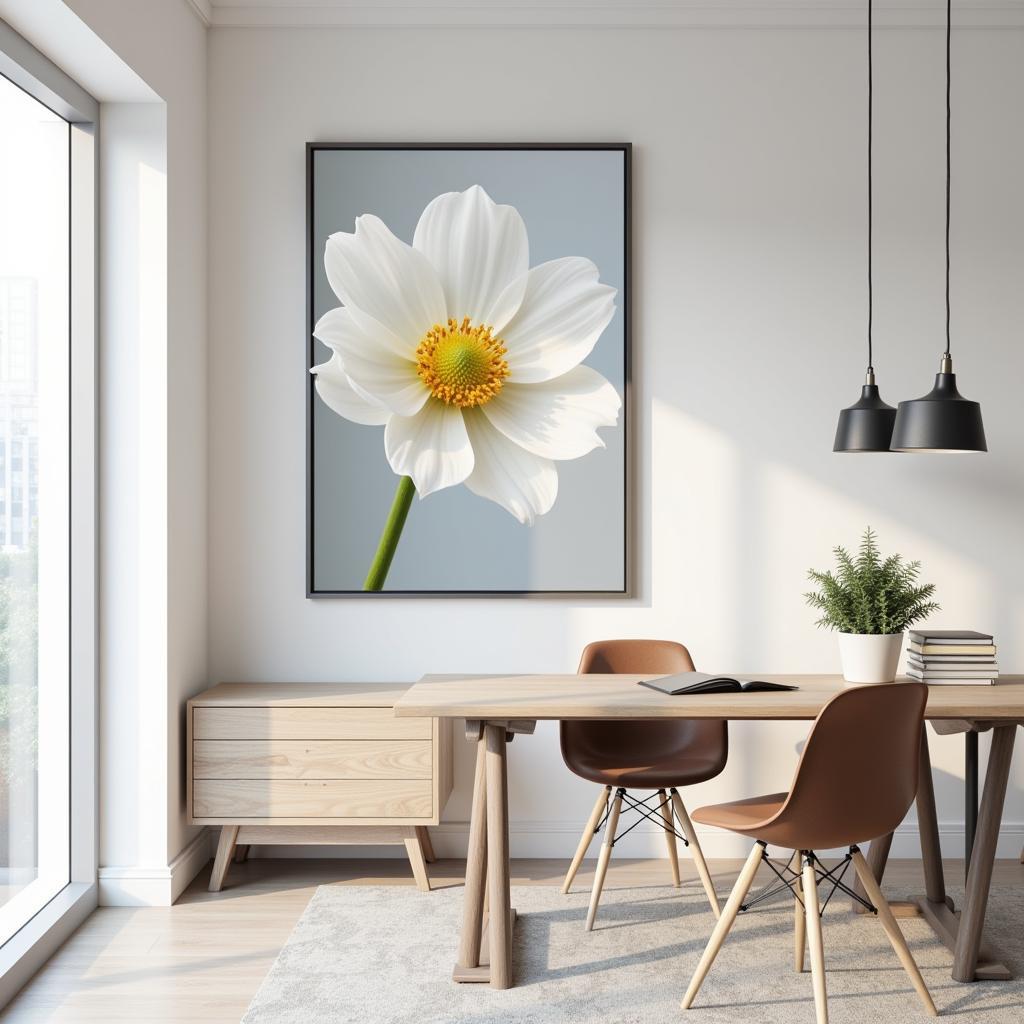 Flower Canvas Office Decor