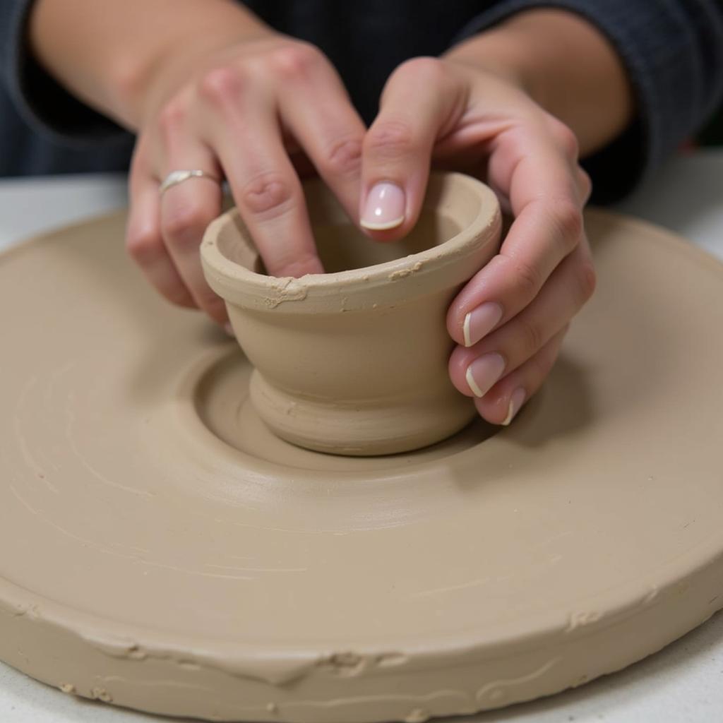 Interactive pottery workshop at Forest Lake Arts in the Park