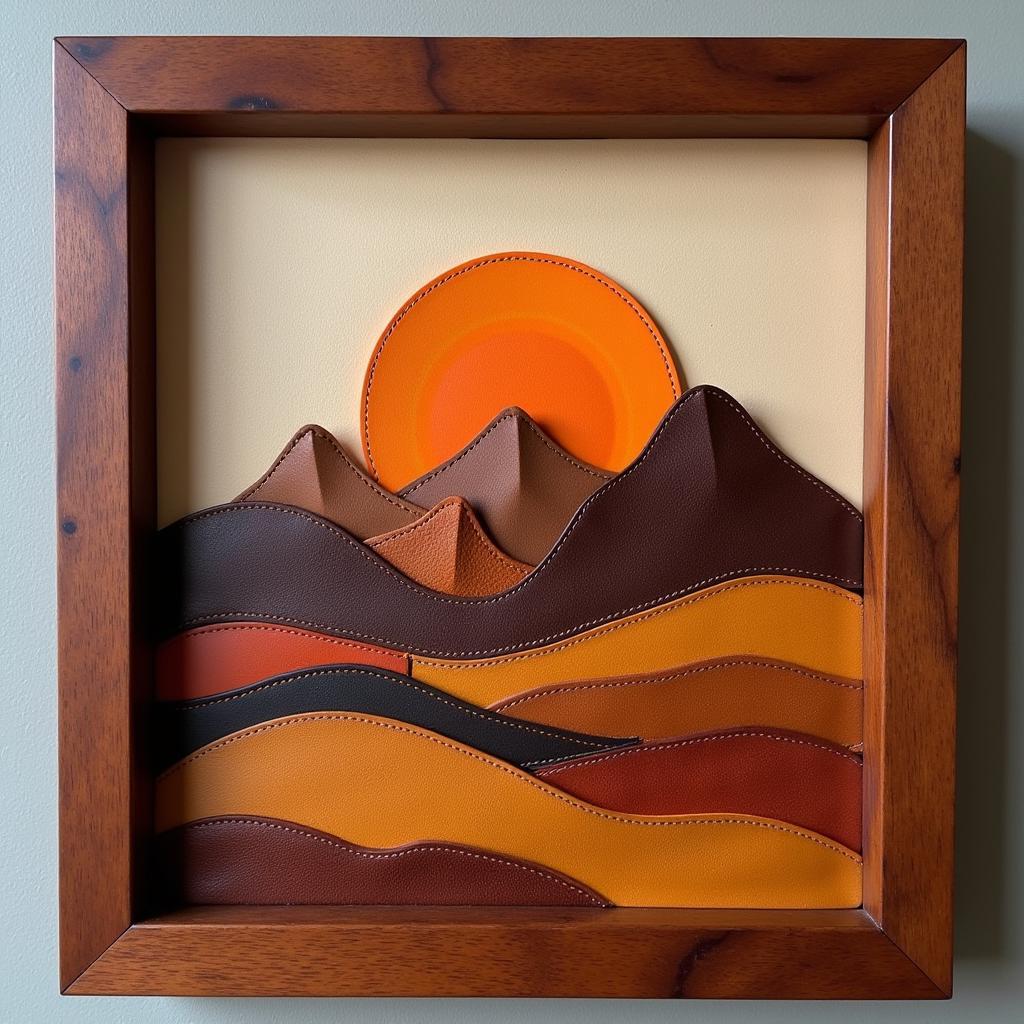 Framed Leather Wall Art