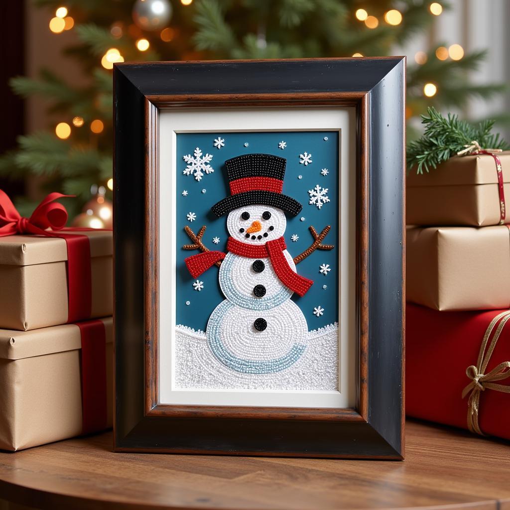 Framed Snowman Diamond Art as a Thoughtful Gift