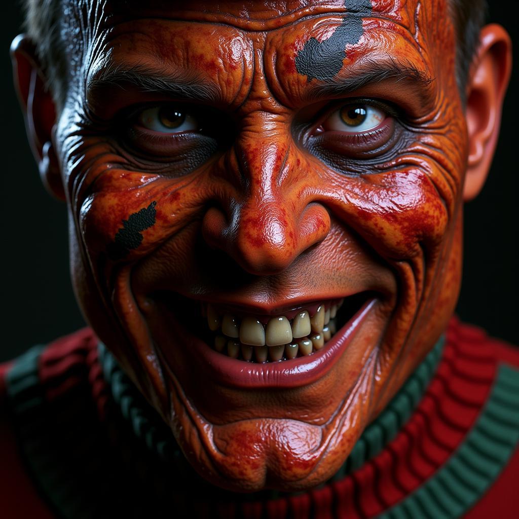 Close-up portrait of Freddy Krueger