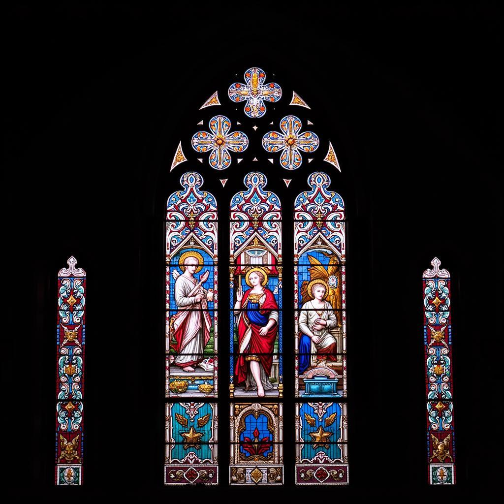 Stained Glass Window in Chartres Cathedral