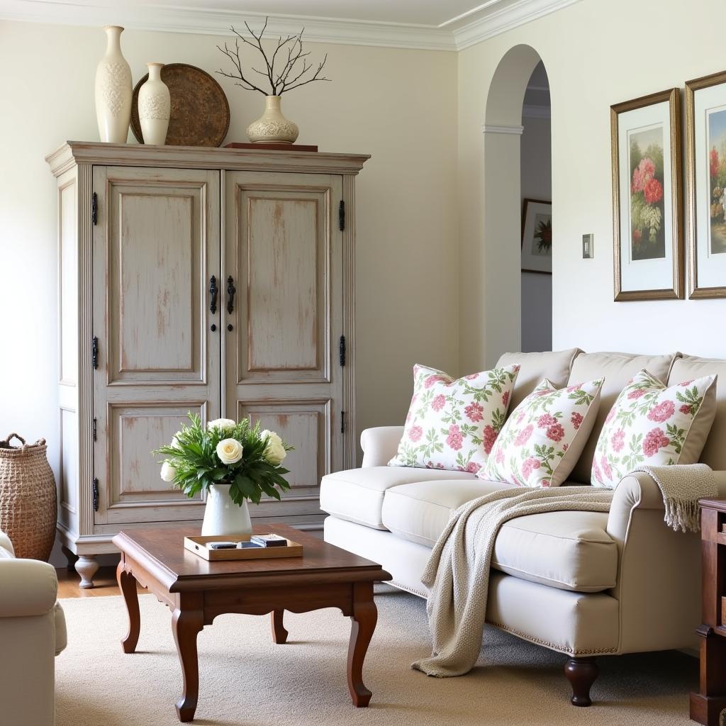 Interior design featuring French Provincial furniture and decor