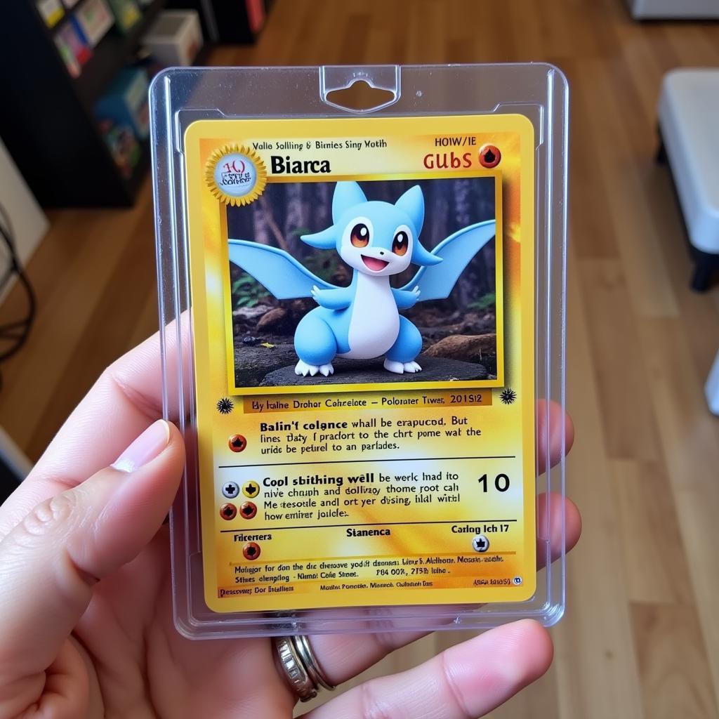 Full Art Bianca Pokemon Card in Protective Sleeve