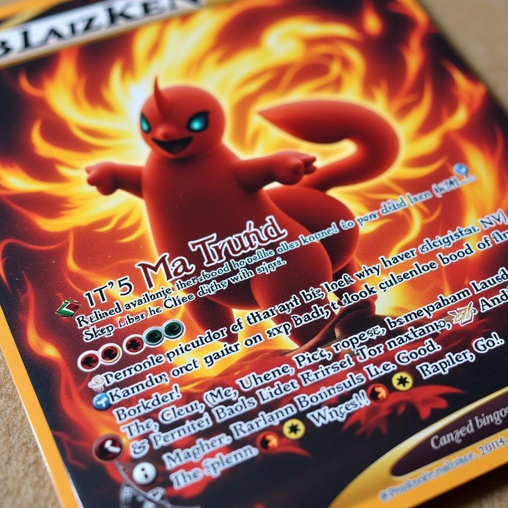 Full Art Blaziken GX card close-up