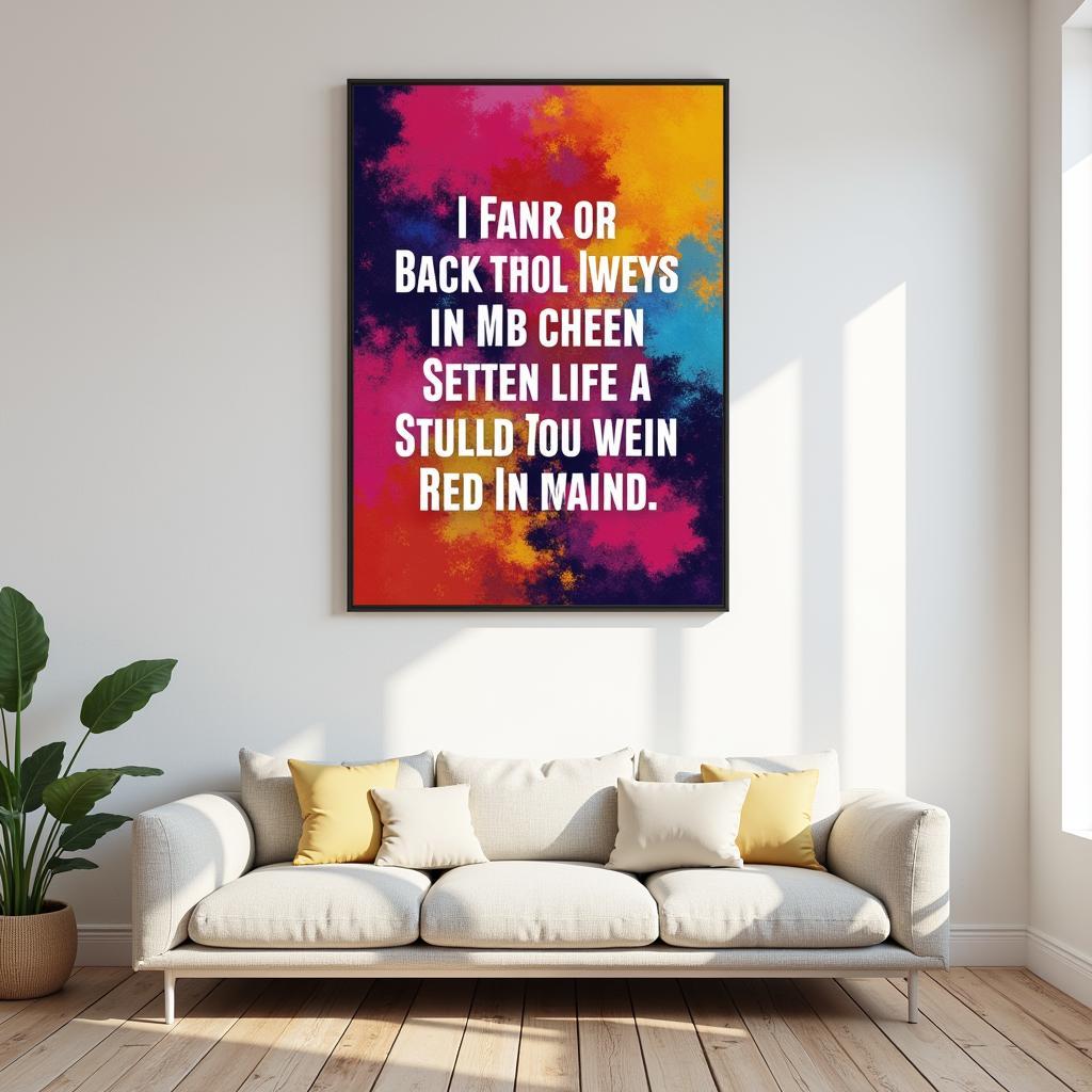 Funny Quotes Wall Art in a Living Room