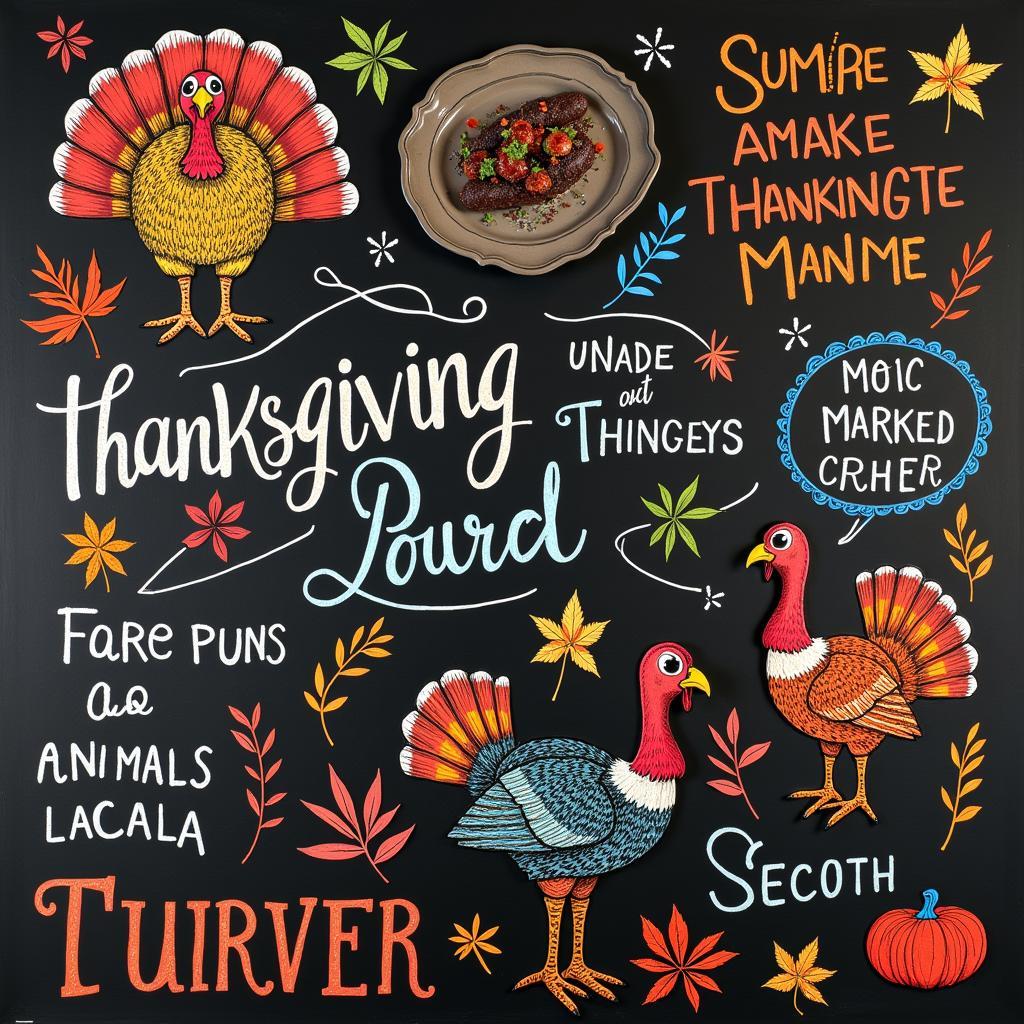 Funny Thanksgiving Chalkboard Art Ideas