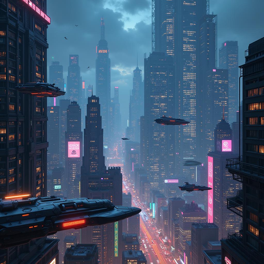 Futuristic Cityscape Art Print