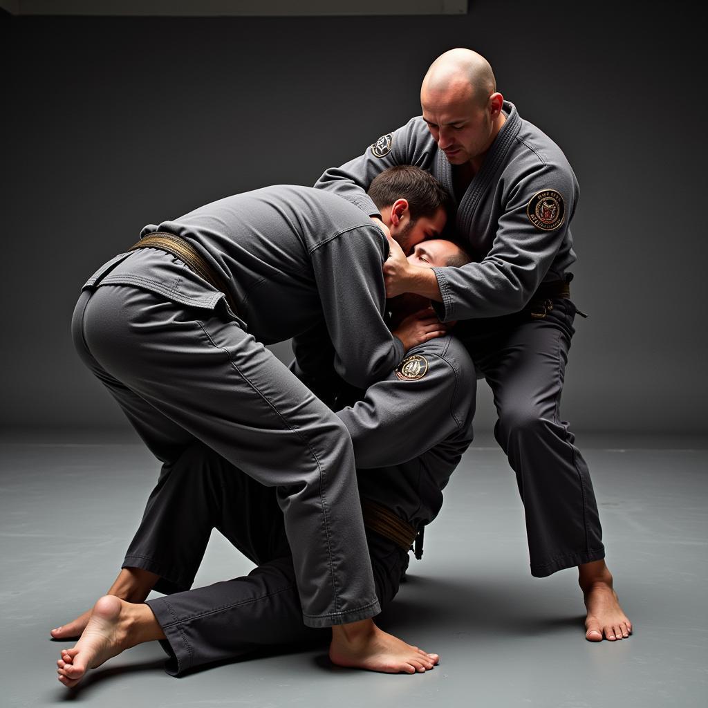 Gaddis brothers demonstrating a technique