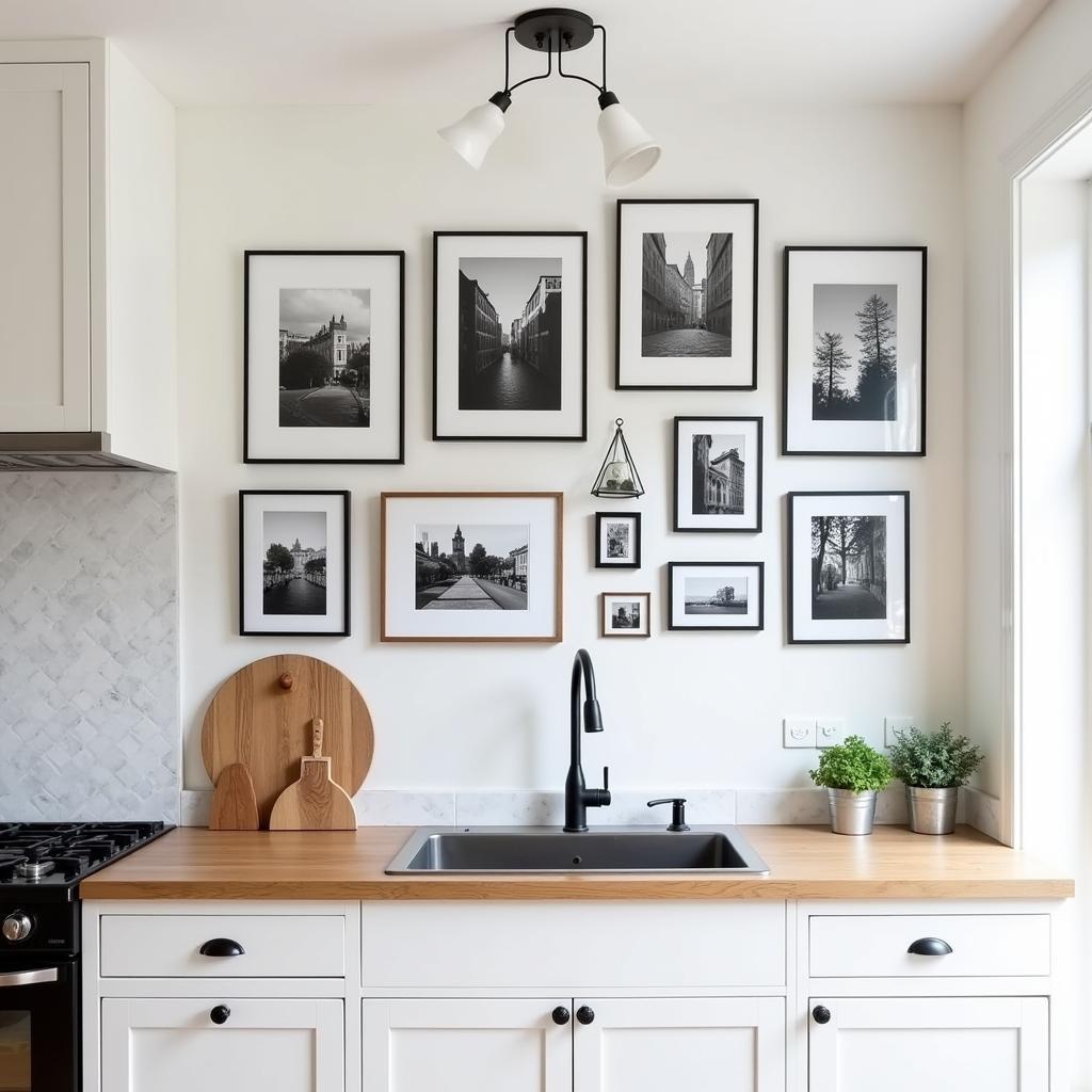 Gallery Wall of Black and White Photographs