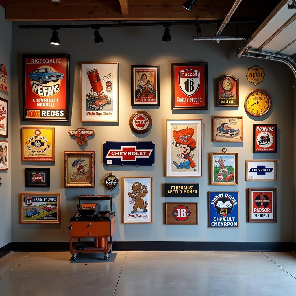 Creating a Chevy-Themed Gallery Wall in a Garage