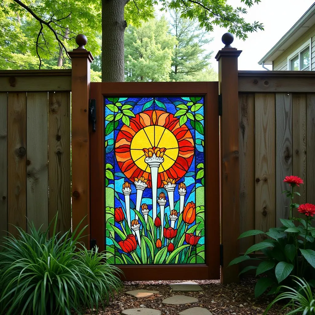 Stained Glass Panels: Adding a touch of magic to your garden