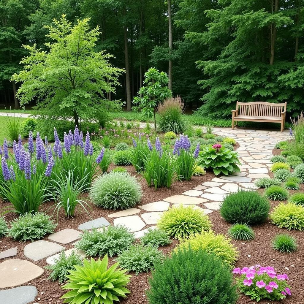 Garden Landscape Art Design with Native Plants