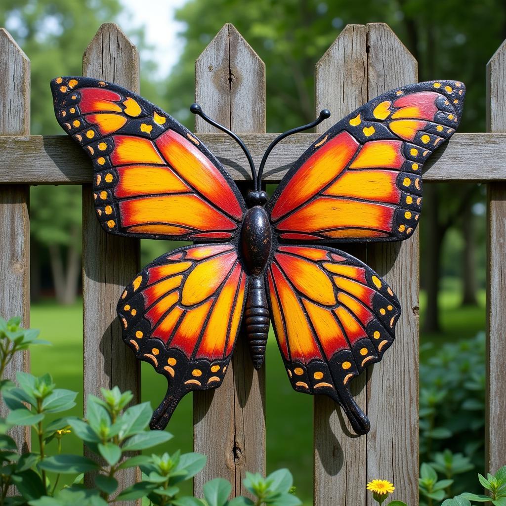 Metal Butterfly Garden Wall Art