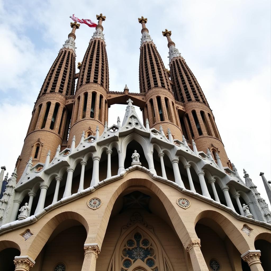 Sagrada Familia's spiritual influence showcased through its intricate details and soaring spires