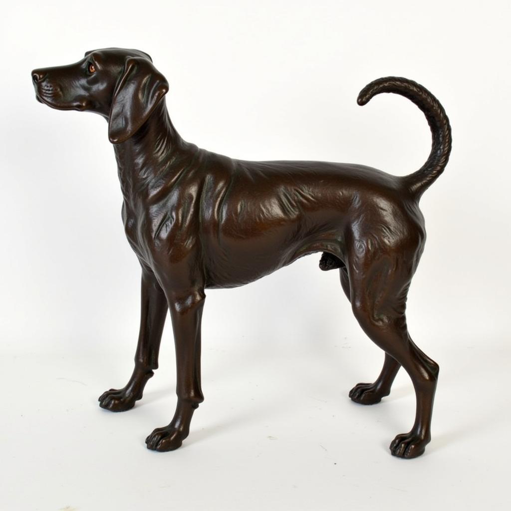 bronze-sculpture-german-shorthair-dog-pointing