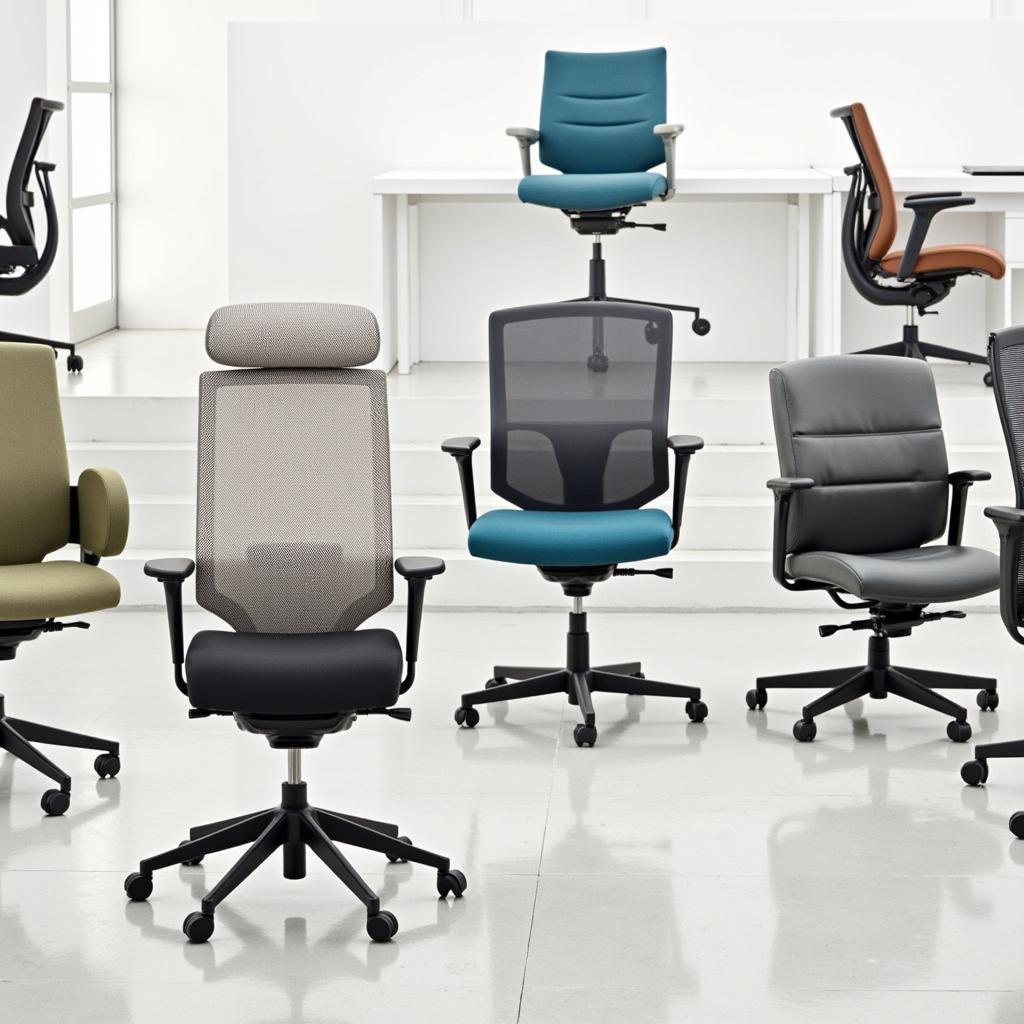 Variety of Art Leon swivel chairs in an office setting