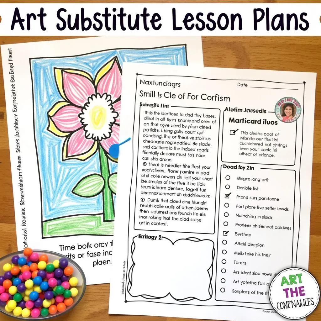 Middle School Art Lesson Plan for Substitute Teachers