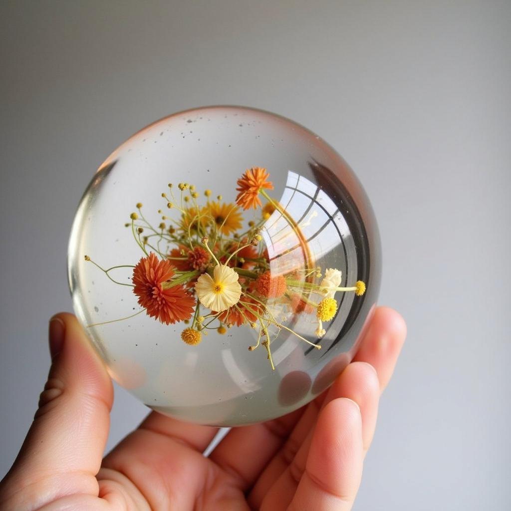 Glass Cremation Art Orb with Infused Flowers: A Meaningful Tribute