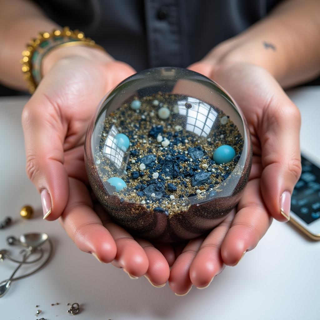 Glass Cremation Art Paperweight with Swirling Ashes: A Unique and Personal Keepsake