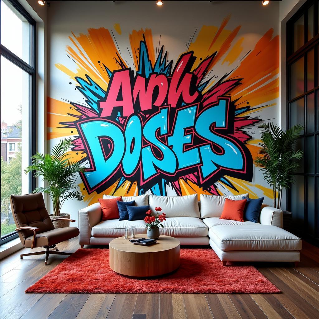 Graffiti Art Living Room Decor