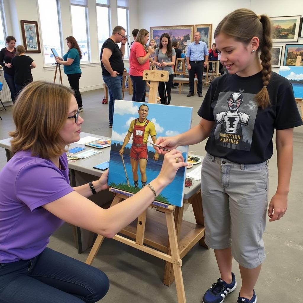 Local Artist Demonstration at Grand Forks Art Fest