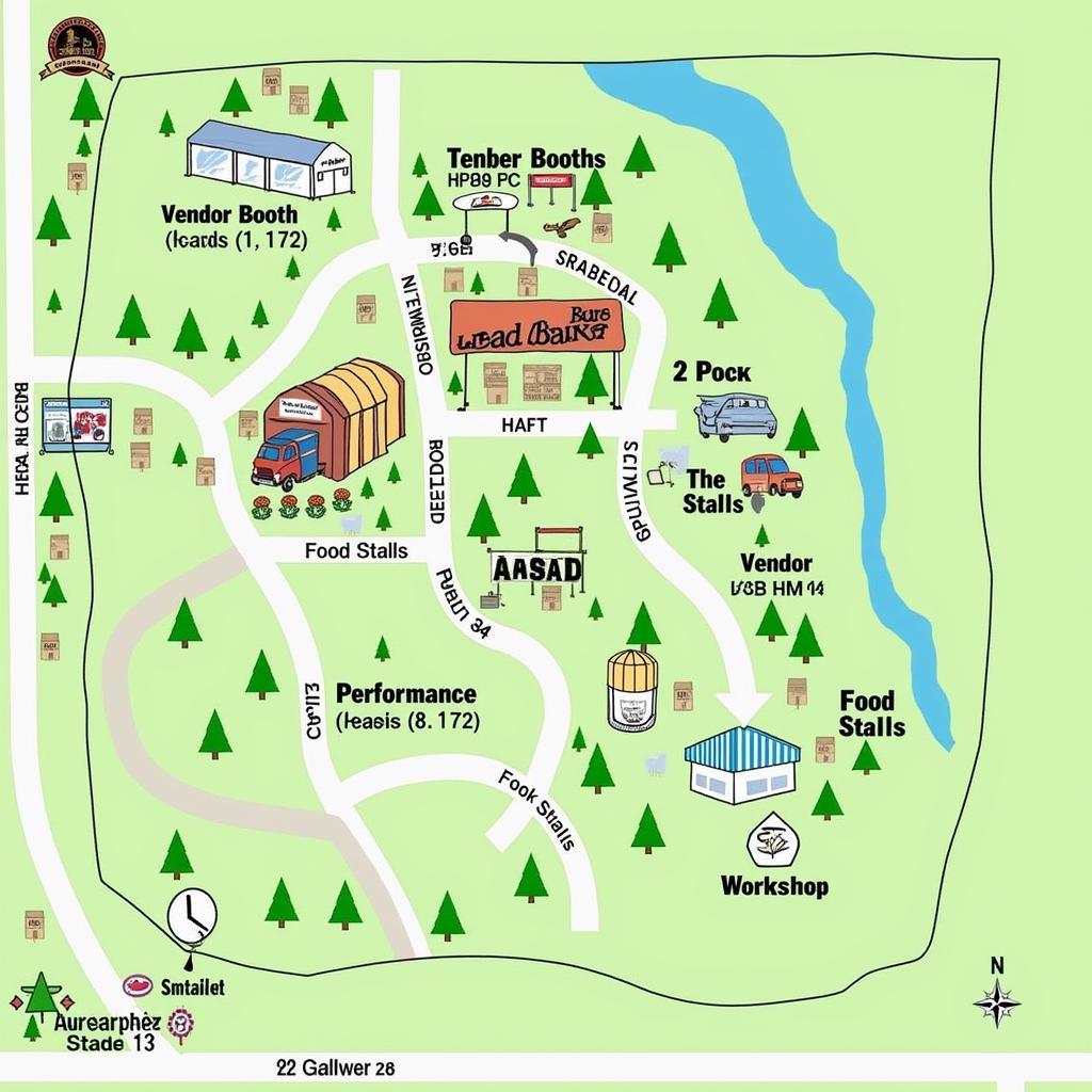 Map of the Grand Rivers Arts and Crafts Festival