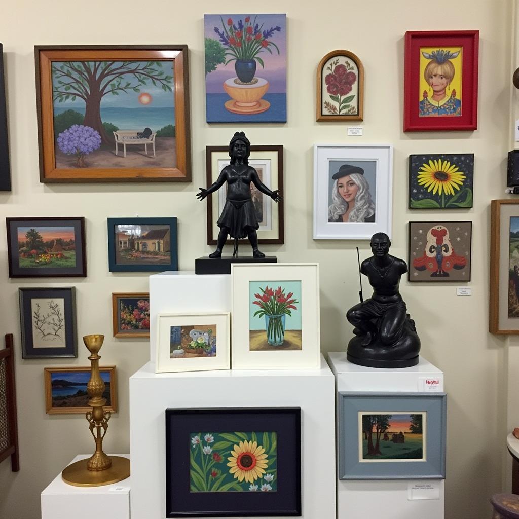 Art displayed at the Grapeview Water and Art Festival