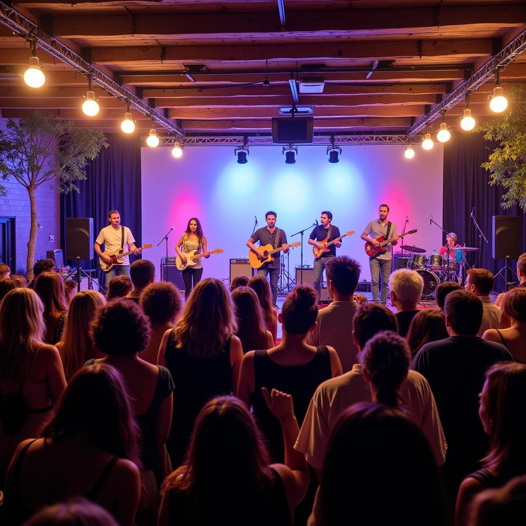 Live music performance at the Grapeview Water and Art Festival