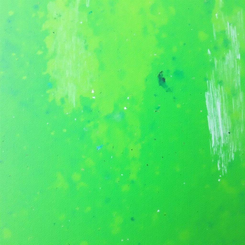 Green abstract art on canvas