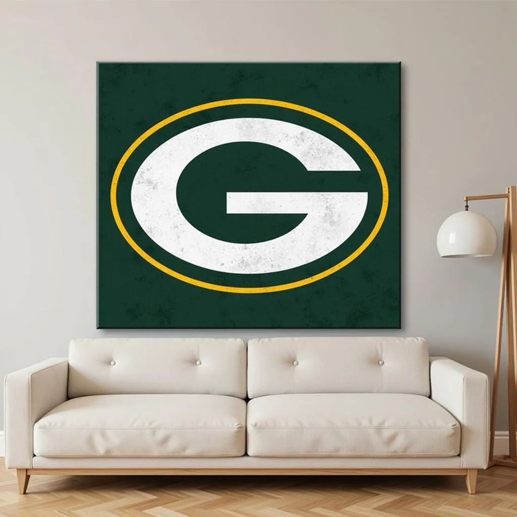 Tranh canvas Green Bay Packers treo tường phòng khách