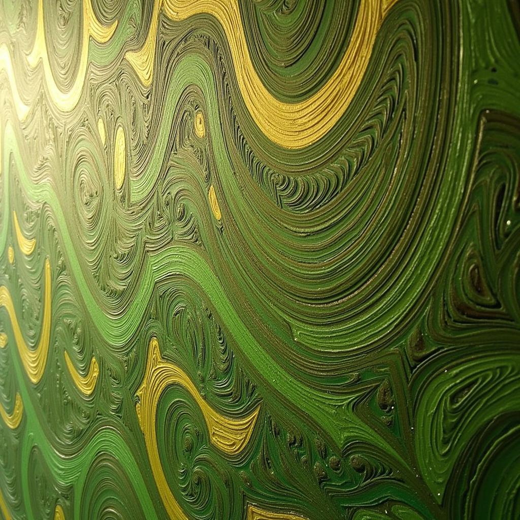 Green and Brown Abstract Wall Art