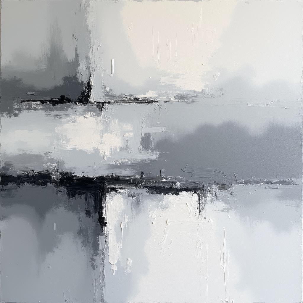 Exploring Techniques in Grey Abstract Art