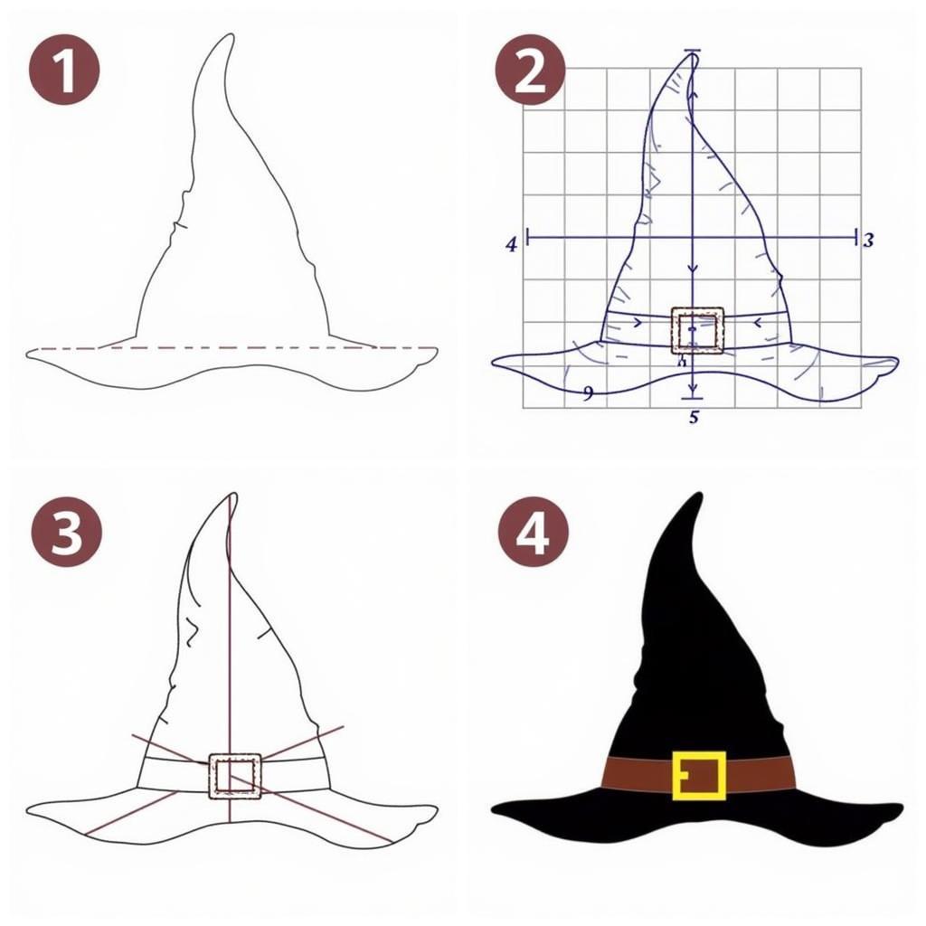 Halloween Cartesian Art Witch Hat