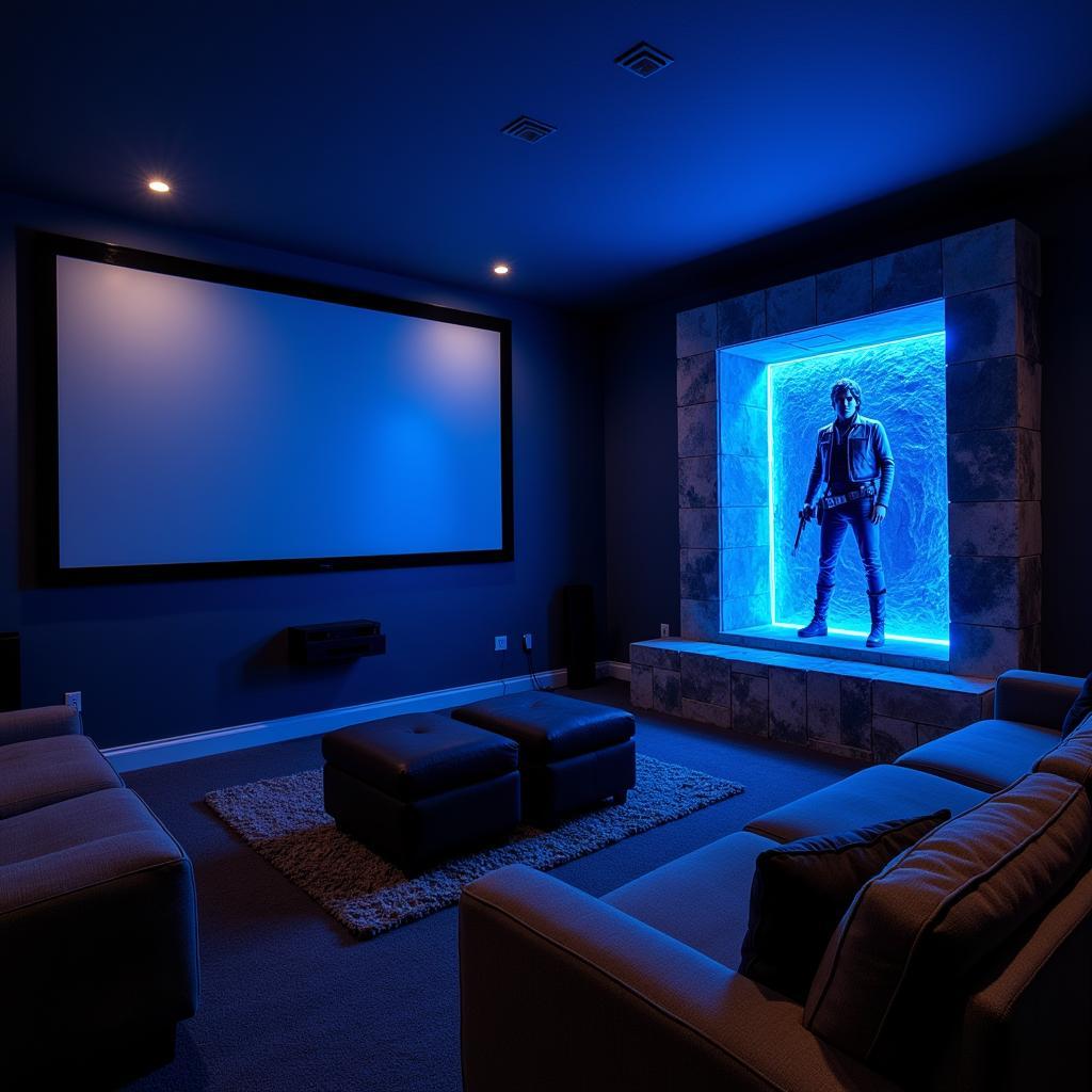 Han Solo Frozen in Carbonite Wall Art in Home Theater