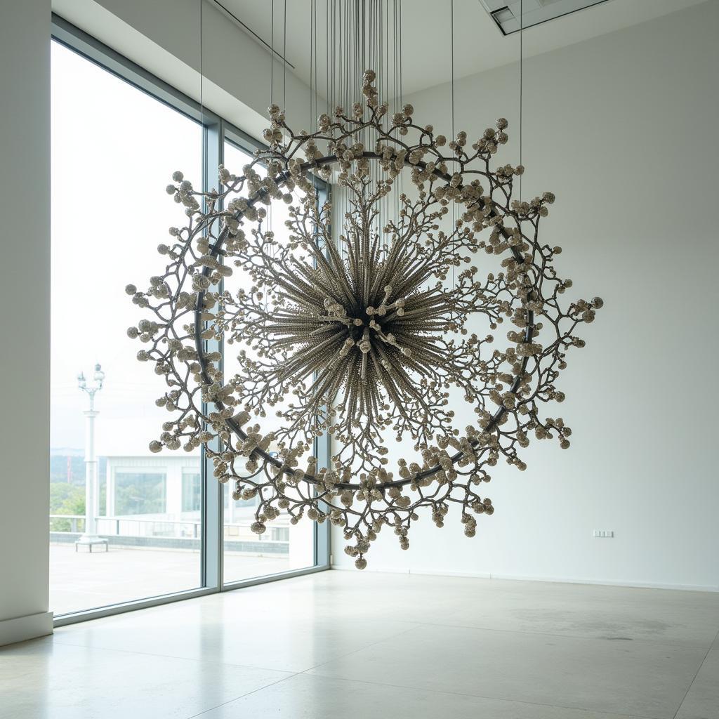 Kinetic Metal Hanging Sculpture