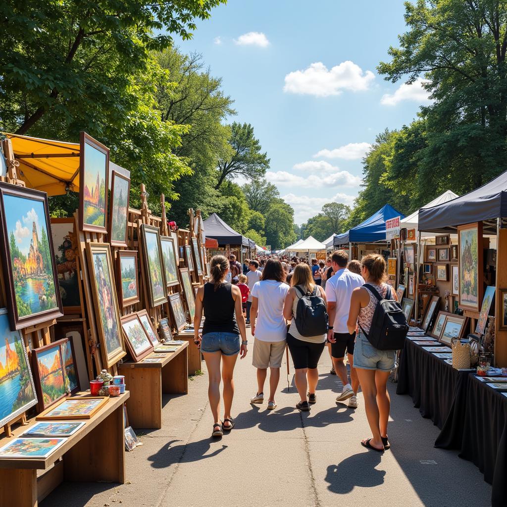 Crowds at the Harbor Springs Art Fair