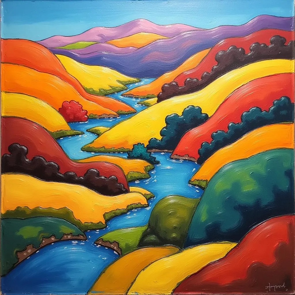 Harold Balazs Art: A Colorful Landscape